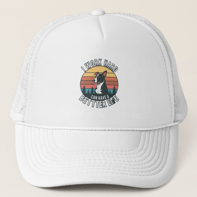Gorra De Camionero Objetivos de la vida del perro (Anverso)