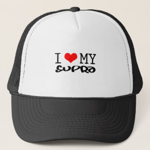 Gorra De Camionero Obra clásica "amo mi supra" diseño