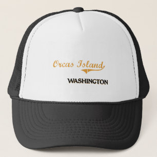 Gorra De Camionero Obra clásica de Washington de la isla de las orca