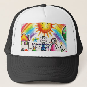 Gorra De Camionero Obra de arte infantil Orgulloso Dibujo niños