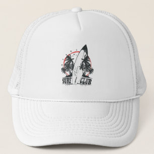 Gorra De Camionero Obra de arte Miami Surf Club Florida Vintage Retro