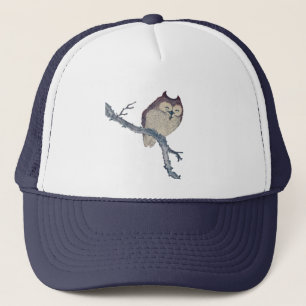 Gorra De Camionero Obras de arte de la noche de la lechuza japonesa