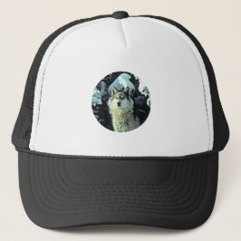 Gorra De Camionero Observación de senderos Lobo en Invierno