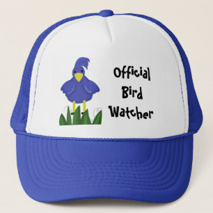 Gorra De Camionero Observador Oficial de Aves - Pájaro Azul
