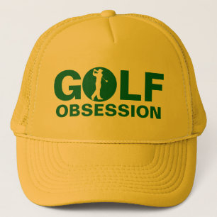 Gorra De Camionero Obsesión de golf Cap amarillo verde