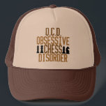 Gorra De Camionero Obsesionado con el ajedrez<br><div class="desc">Un regalo de ajedrez divertido para un adicto al ajedrez. Un poco de humor de ajedrez. Tengo un trastorno obsesivo del ajedrez.</div>