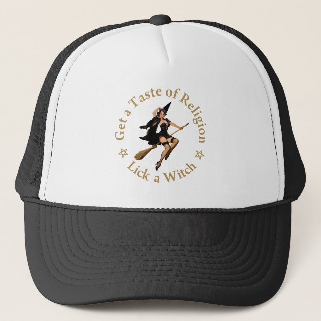 Gorra De Camionero Obtener un sabor a religión - Lick a Witch (Anverso)