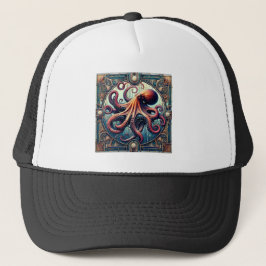 Gorra De Camionero Octopus Art Deco