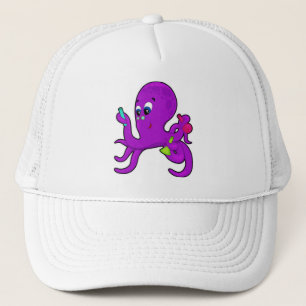 Gorra De Camionero Octopus como profesor con equipo de laboratorio