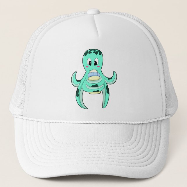 Gorra De Camionero Octopus con botella de leche (Anverso)