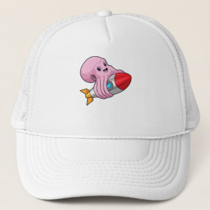 Gorra De Camionero Octopus con cohete