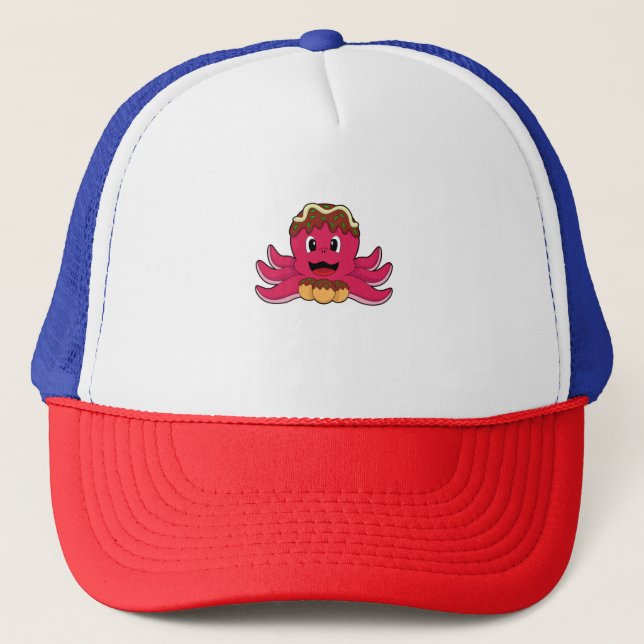 Gorra De Camionero Octopus con pastel (Anverso)
