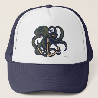 Gorra De Camionero Octopus de vapor sobre ancla