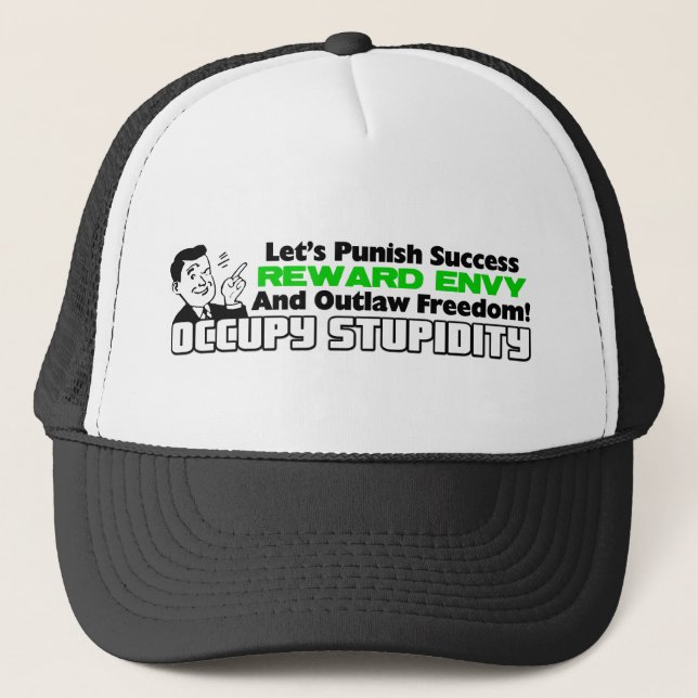 Gorra De Camionero Ocupe la estupidez (Anverso)