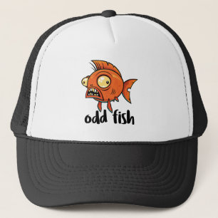 Gorra De Camionero Odd Fish Quirky Funny Naranja Goldfish Personaliza