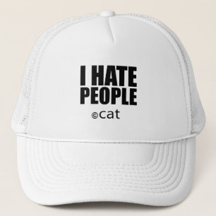 Gorra De Camionero Odio a la gente, odio a la gente y a los perros