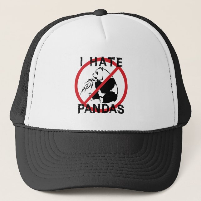 Gorra De Camionero Odio a los pandas (Anverso)