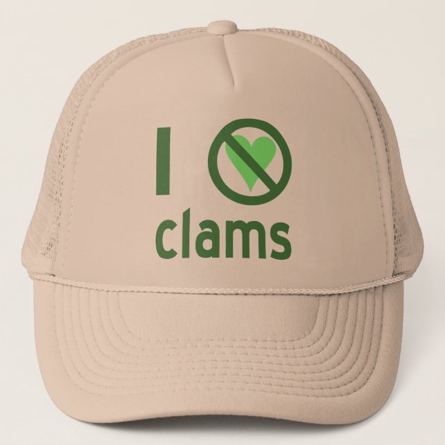 Gorra De Camionero Odio las almejas (Anverso)