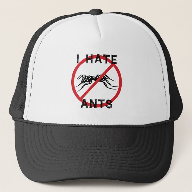 Gorra De Camionero Odio las hormigas (Anverso)