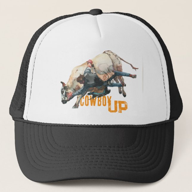 Gorra De Camionero Oeste de Cowboy Rodeo Bull (Anverso)