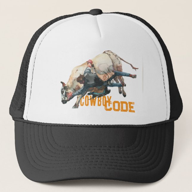 Gorra De Camionero Oeste de Cowboy Rodeo Bull (Anverso)