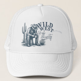 Gorra De Camionero Oeste Salvaje Alta Ansiedad | Diseño Divertido del