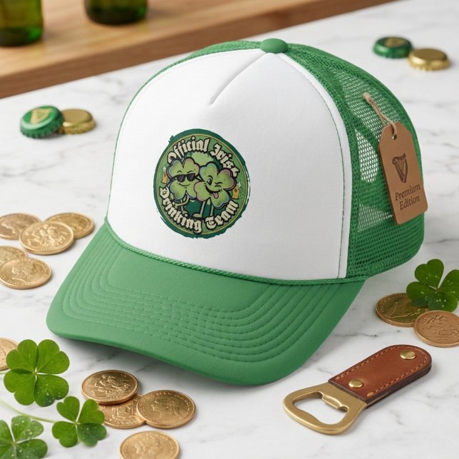 Gorra De Camionero Official Irish Drinking Team St Patricks Day Hat (Subido por el creador)