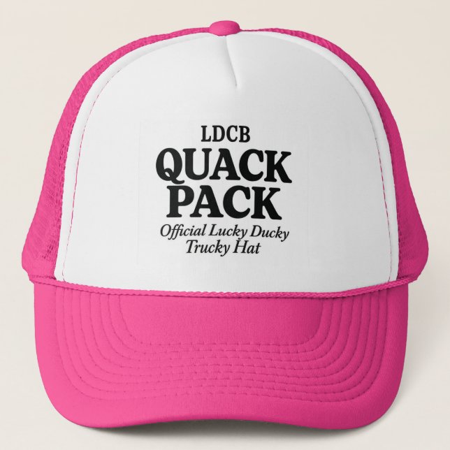 Gorra De Camionero Official Lucky Ducky Trucky Hat-Pink Quack Pack (Anverso)