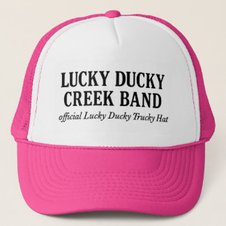 Gorra De Camionero Official Lucky Ducky Trucky Hat: Pink-Words
