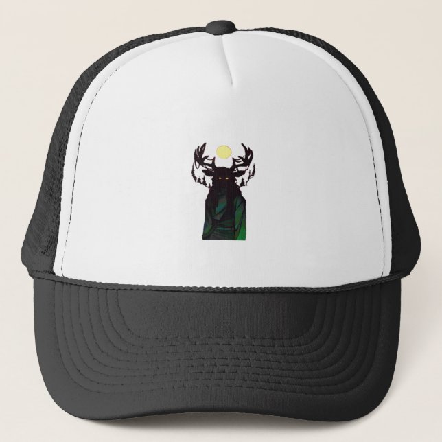 Gorra De Camionero Oh Deer Diseño Mínimo  (Anverso)