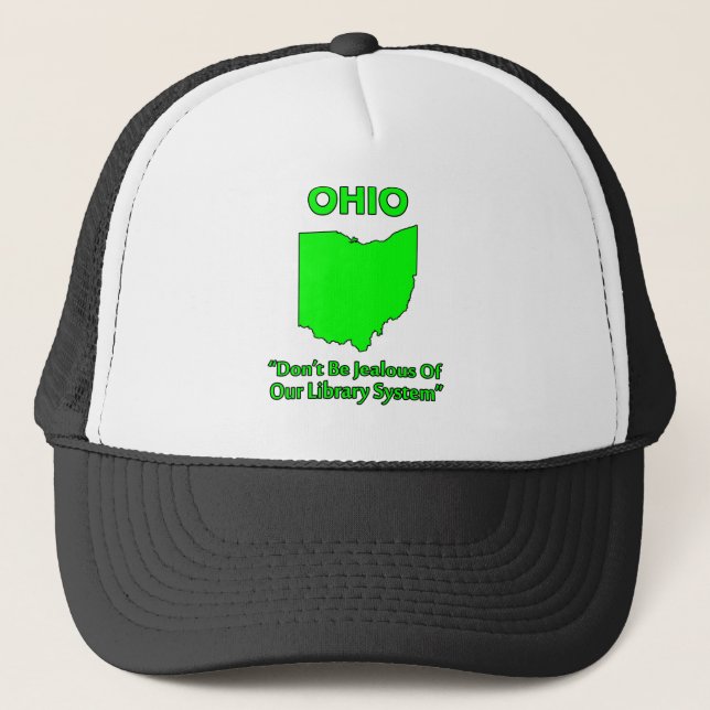 Gorra De Camionero Ohio - No se burlen de nuestro sistema de bibliote (Anverso)