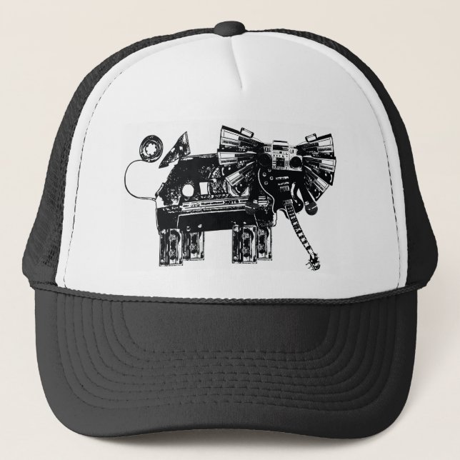 Gorra De Camionero oiga los elefantes (Anverso)