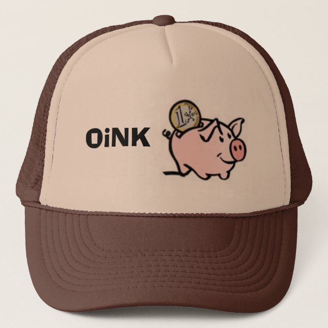 Gorra De Camionero OiNK banco (Anverso)