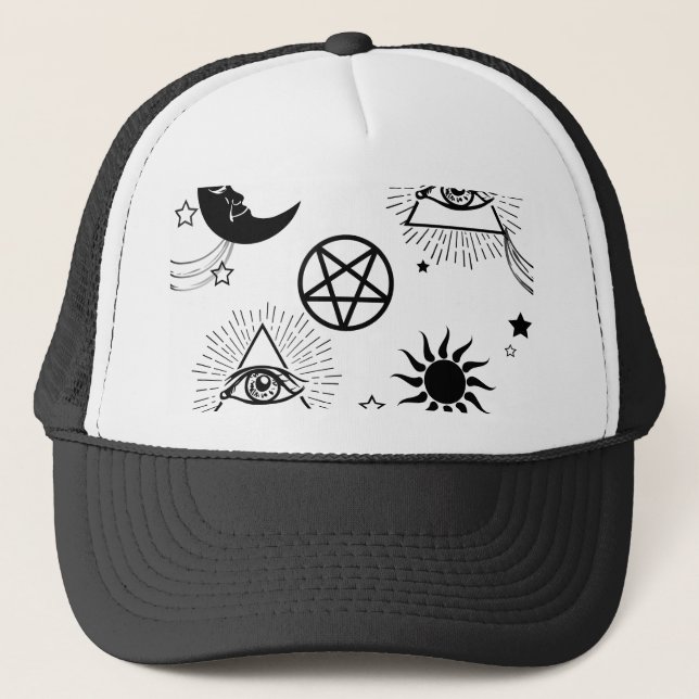 Gorra De Camionero ojo de halloween illuminati (Anverso)