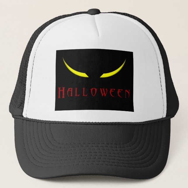 Gorra De Camionero Ojos asustadizos de Halloween (Anverso)