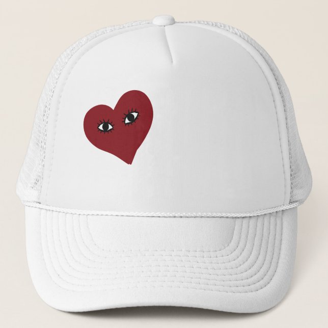 Gorra De Camionero Ojos rojos del corazón (Anverso)