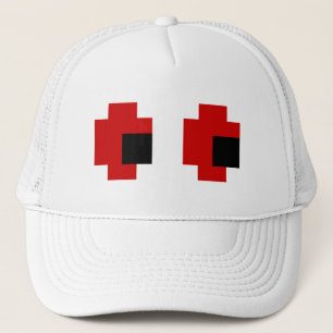 Gorra De Camionero Ojos rojos fantasmagóricos de 8 bits
