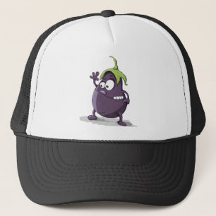 Gorra De Camionero Ojos vegetales morados de berenjena