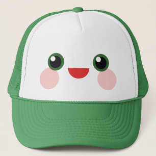 Gorra De Camionero Ojos verdes kawaii cara feliz dulce delicia