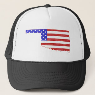 Gorra De Camionero Oklahoma forma bandera estadounidense patriota Okl