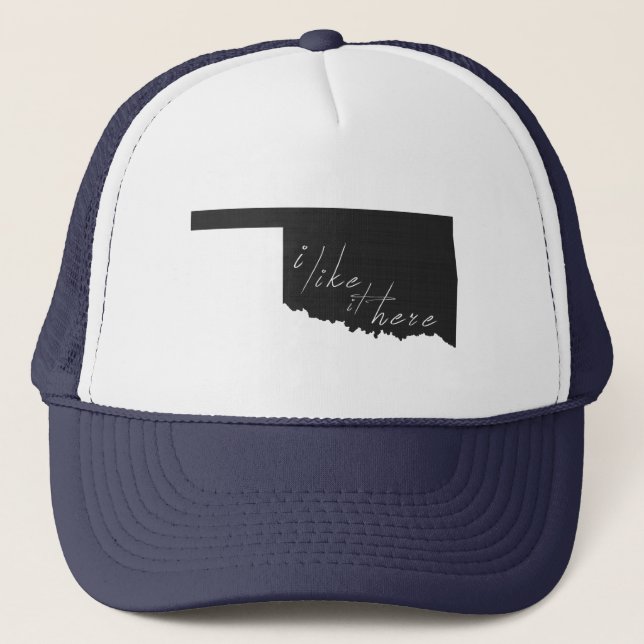 Gorra De Camionero Oklahoma Me Gusta Aquí El Silhouette Black (Anverso)