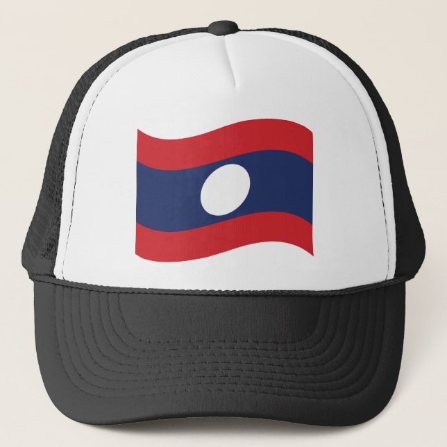 Gorra De Camionero Ola de bandera de Laos (Anverso)