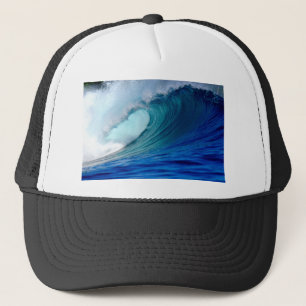 Gorra De Camionero Ola de surf oceánica azul