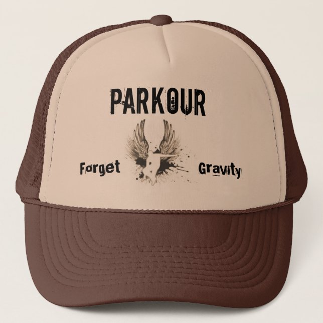 Gorra De Camionero Olvide la gravedad, Parkour (Anverso)
