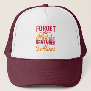 Gorra De Camionero Olviden El Error Recuerden La Lección Vintage