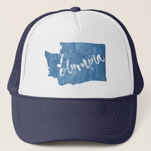 Gorra De Camionero Olympia Washington Wood Grain (Anverso)