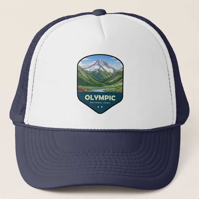 Gorra De Camionero Olympic National Park Shield (Anverso)