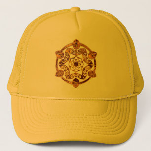 Gorra De Camionero Om Mani Padme Hum - Mandala Dorado
