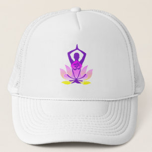 Gorra De Camionero OM Namaste Spiritual Lotus Flor Yoga