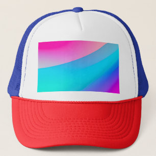 Gorra De Camionero Ombre acuarela abstracta pastel rosa azul